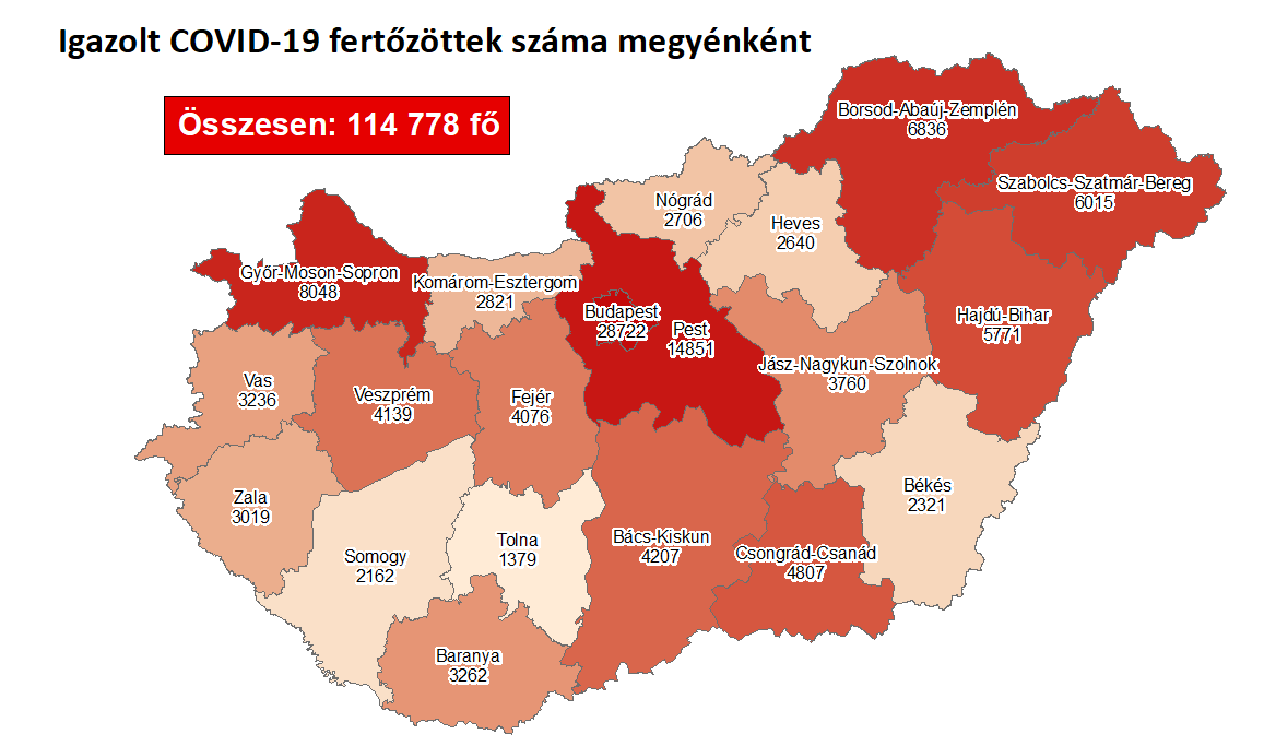 5162 fővel emelkedett a beazonosított fertőzöttek száma és elhunyt 55 beteg